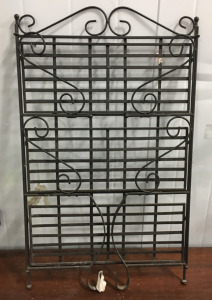 3 Vintage French Country 3-tier Collapsible Gilded Iron Arched Stand