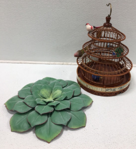 Decorative Bird Cage, Decorative Succulent
