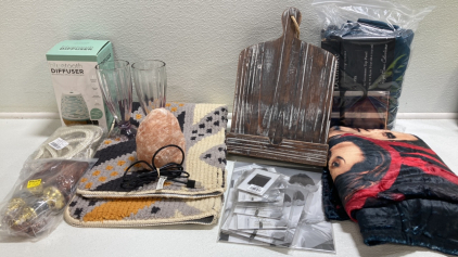 Bluetooth Diffuser, Blue Curtains, Salt Lamp, Magnet Frames, Door Mat, Twilight Blanket and more