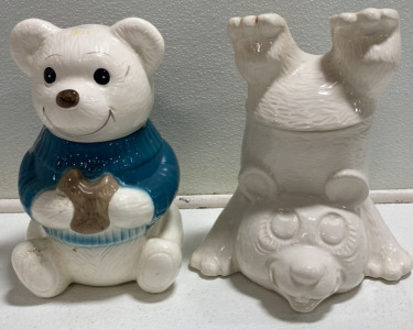 (2) Polar Bear Cookie Jars
