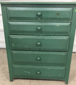 Green 5-Drawer Dresser