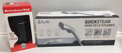 (1) Salav Quicksteam Hand Held Steamer (1) KitchenAid Cheese & Food Mill