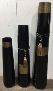(3) Large Tall Vases