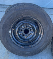 (5) Douglas Xtra-Trac 5 Lug 195/75R14 Wheels, (1) Rainier ST 225/75R15 Spare Trailer Tire - 4