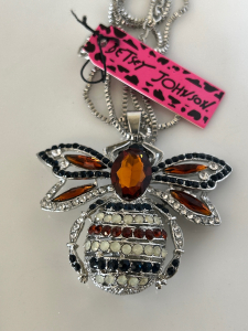 Betsey Johnson Bumble Bee Pendant Necklace