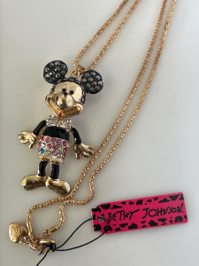 Betsey Johnson Mickey Mouse Pendant Necklace