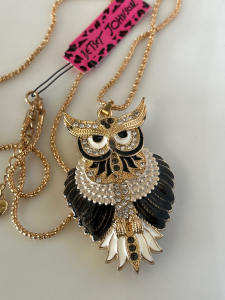 Betsey Johnson Owl Pendant Necklace