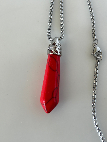 Red Jasper Pendant Necklace