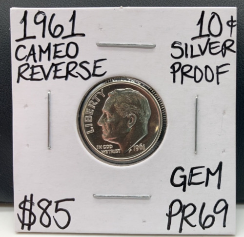 1961 PR69 Cameo Reverese Gem Proof Dime