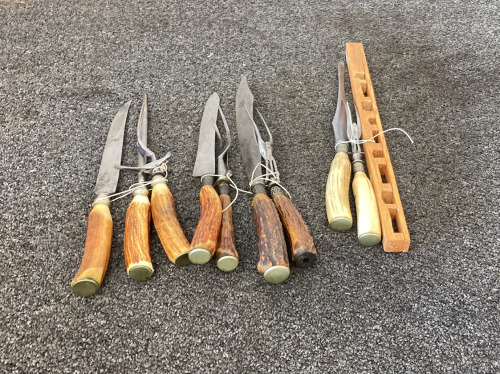 Carving Knifes and Forks (Ankle Handles)