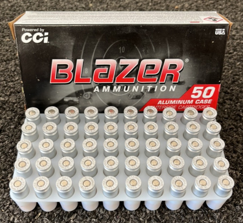 Blazer 9mm Luger Aluminum Case 50 Rounds 115 GR. New