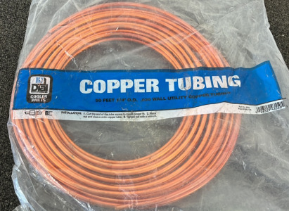 Copper Tubing 50ft 1/4” O.D