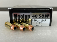 Box of Nosler 40 S&W 180 Gr. JHP - 2