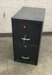 Black Two Drawer Filling Cabnet (with Locks)