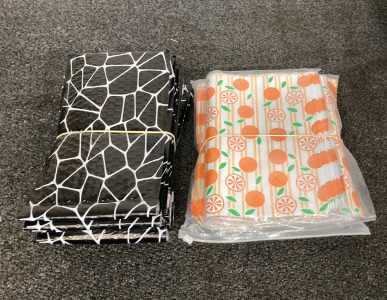 Decorative Shipping Bags (Black/White Geometric Design and Orange Design)