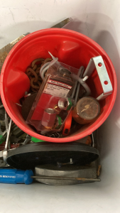 Wheathered Napa Cooler With Tools and Spare Parts Inside