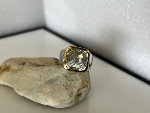 Pale Green Gemstone Ring