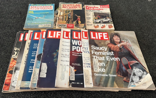 Life Magazines and Popular Mechanics Books