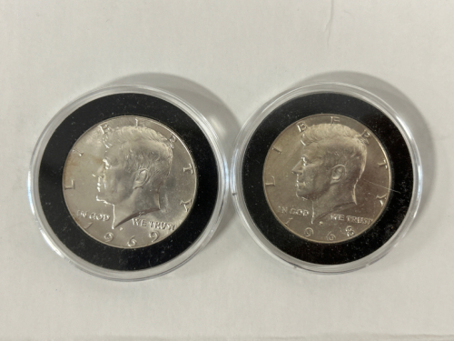 (2) Kennedy Half Dollars 1968/ 1969