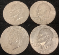 (4) 1977 Eisenhauer Dollars