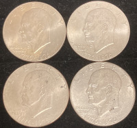 (4) 1776-1976 Eisenhauer Dollars