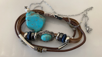 Turquoise Stone Costume Jewelry - 4