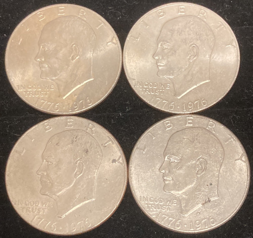 (4) 1776-1976 Eisenhauer Dollars