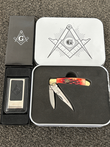 Freemason Pocket Knife & Money Clip