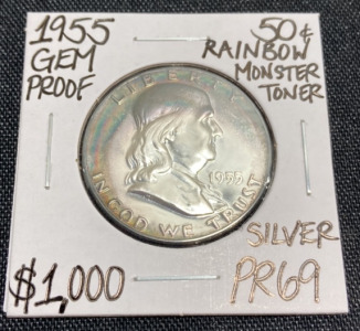 1955 PR69 Gem Proof Franklin Half Dollar
