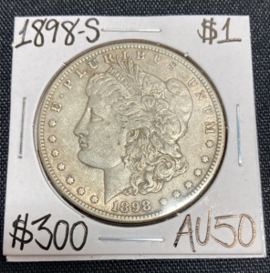 1898-S AU50 Antique Morgan Silver Dollar
