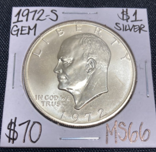 1972-S MS66 Silver Gem Ike Dollar