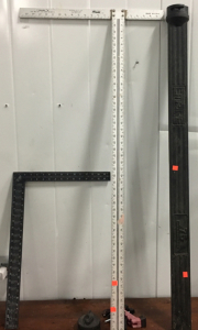 Powertec 80008 Steel L Shaped Rafter Framing, Wal-Board Tool T Square, I-Beam Level In Box
