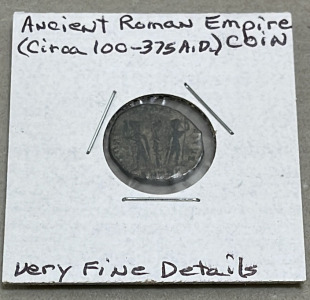 (1) Anchient Romean Empire Coin Circa 100A.D.- 375A.D. (Very Fine Details)