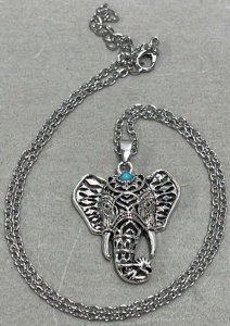 (1) Elephant Pendant W/ .925 Necklace