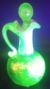 Magic Glass Uranium/Depression Glass Cruet