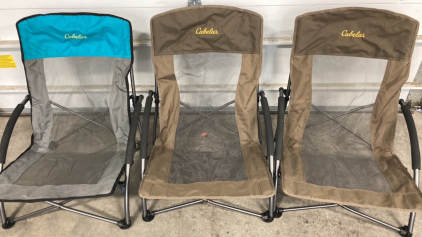 (3) Cabela&rsquo;s Lounge Beach/Camp Chairs