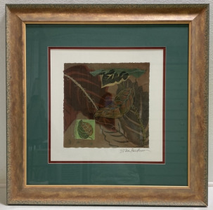 Framed Abstract Leaves Print