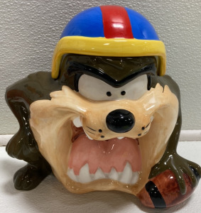 1993 Looney Tunes &ldquo;Football Tasmanian Devil&rdquo; Cookie Jar