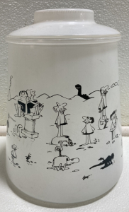 Vintage BC Comics Glass Cookie Jar
