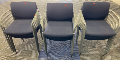 (12) Blue Conference Chairs