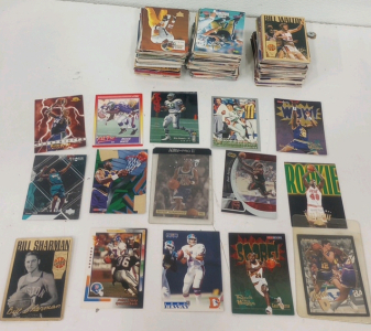 Approximately (250) Multi Sports Cards Including John Stockton, John Elway Cards In A Shoebox