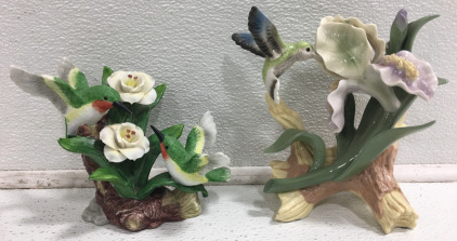 (2) Hummingbird Figurines