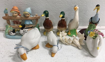 (9) Assorted Bird Figurines