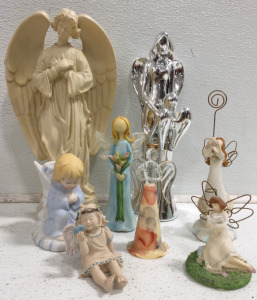 (8) Assorted Angel Figurines