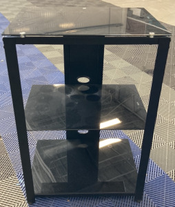 Black Glass Entertainment Stand