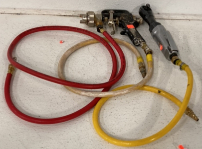 (1) Norther Tool Mark 1 Paint Spray Gun, (1) All Trade Air Ratchet