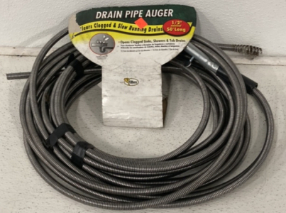 Drain Pipe Auger 50ft 1/2&rsquo;&rsquo; Nominal