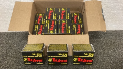 (180) Rds TulAmmo 7.62x39 Ammo