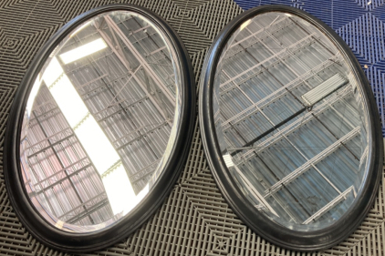 (2) Matching Framed Oval Mirrors