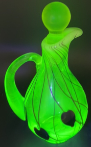 Uranium Unique Hand Made Depression Glass Cruet Decanter
